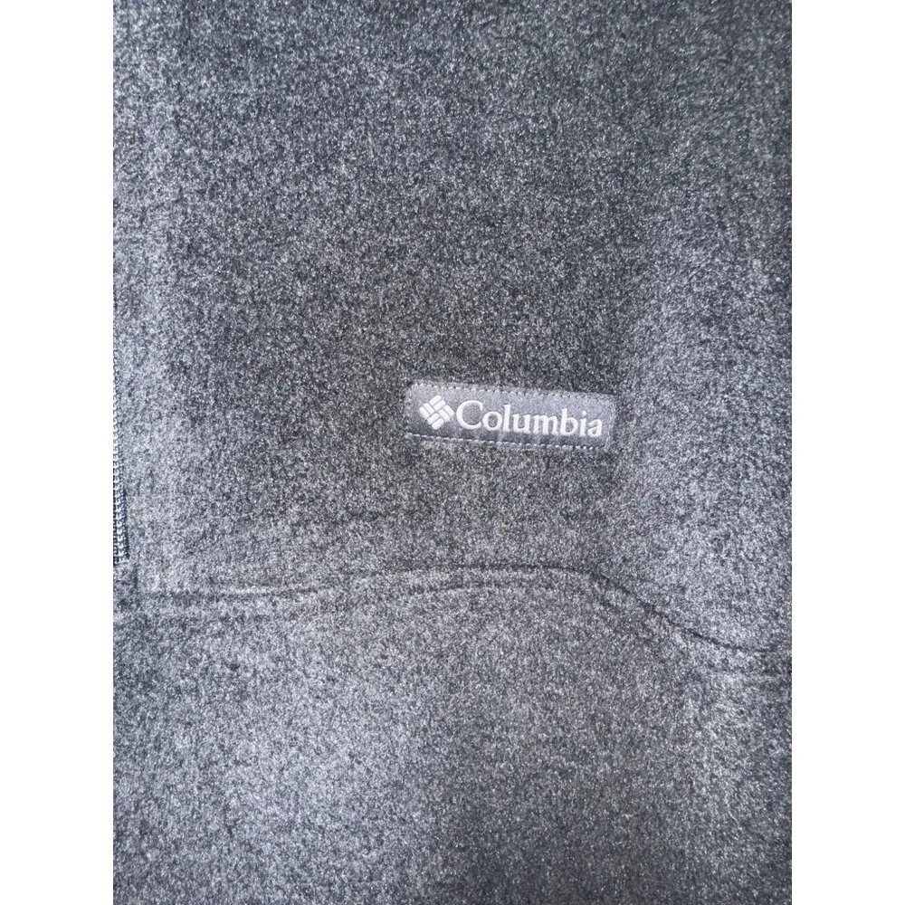 Columbia Mens XL Grey 1/4 Zip Fleece Pullover Jacket  Adjustable Hem Outdoors - Picture 5 of 8